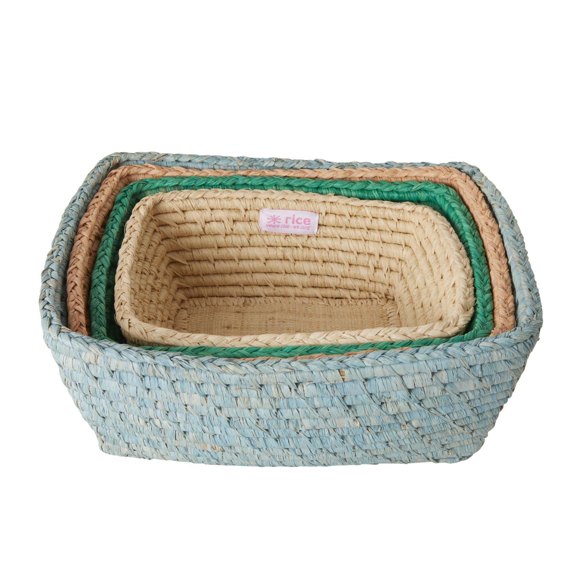 Rice - Rectangular Bread Basket Set of 4 - Follow The Call of The Disco Ball