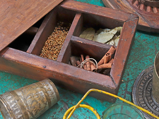 Wooden Spice Box Brown