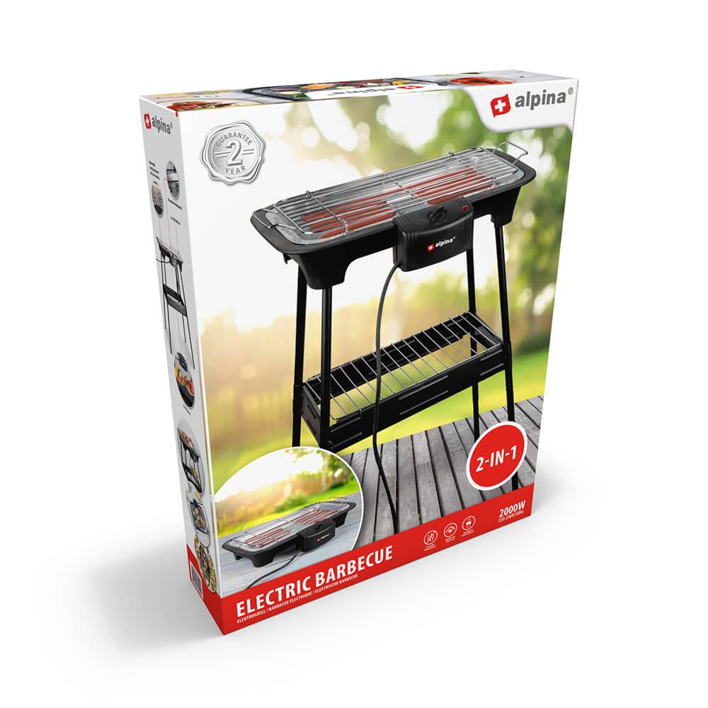 Alpina - Electric Barbecue 2-In-1 2000W