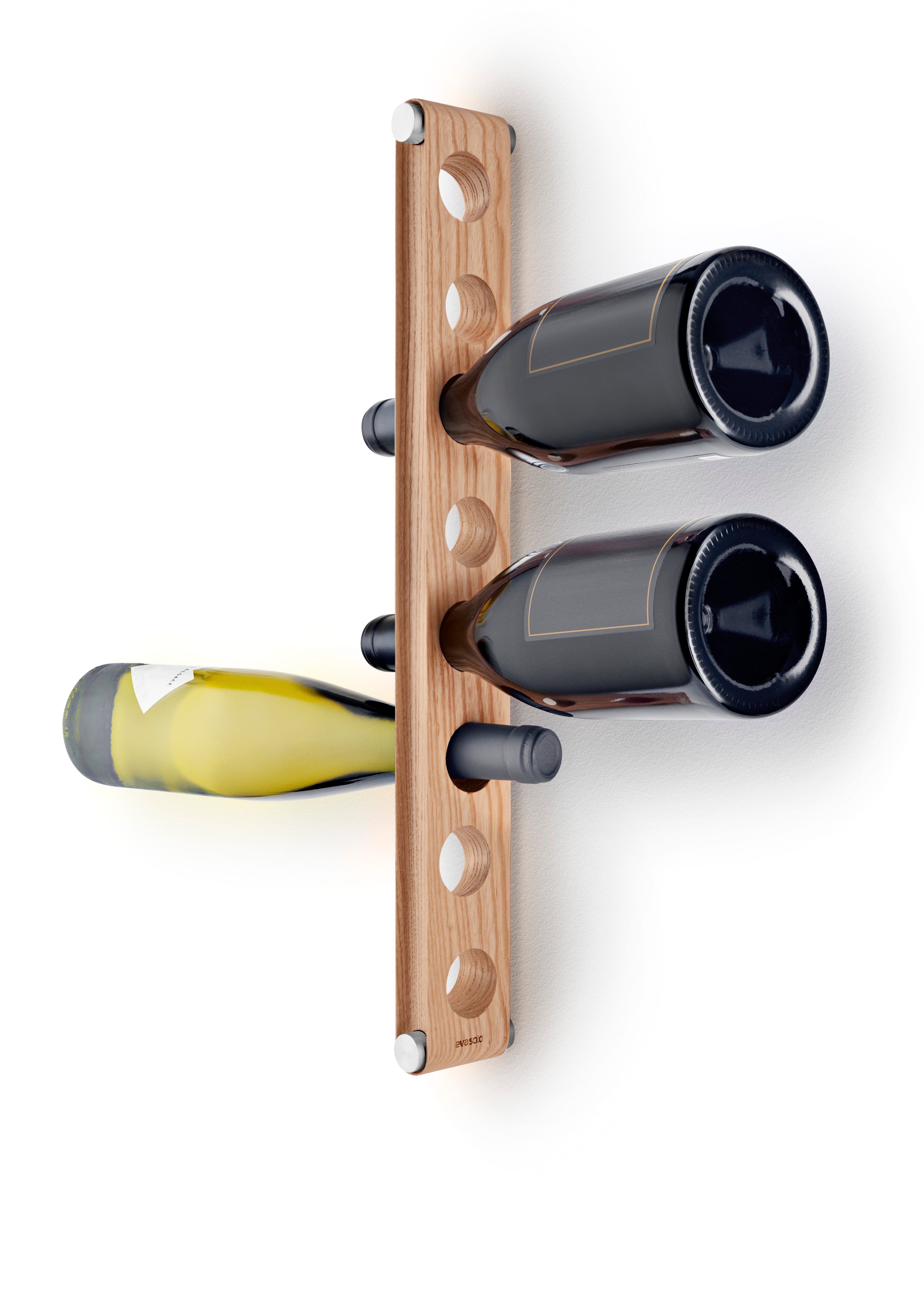 Eva Trio - Nordic Kitchen Hanging Wine Rack - Oak (520420)