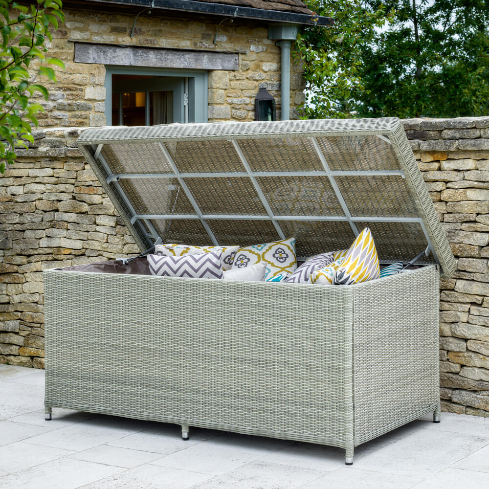 2021 Bramblecrest Monterey Outdoor Large Cushion Storage Box With Waterproof Liner - Dove Grey