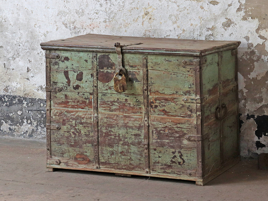 Antique Pitari Chest Green