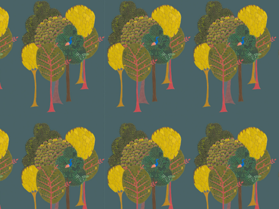 Enchanted (SML) Wallpaper - Midnight Blue-ES1902MBS Blue