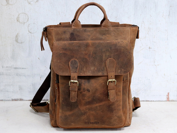 Laptop Leather Backpack For Women - Odyssey