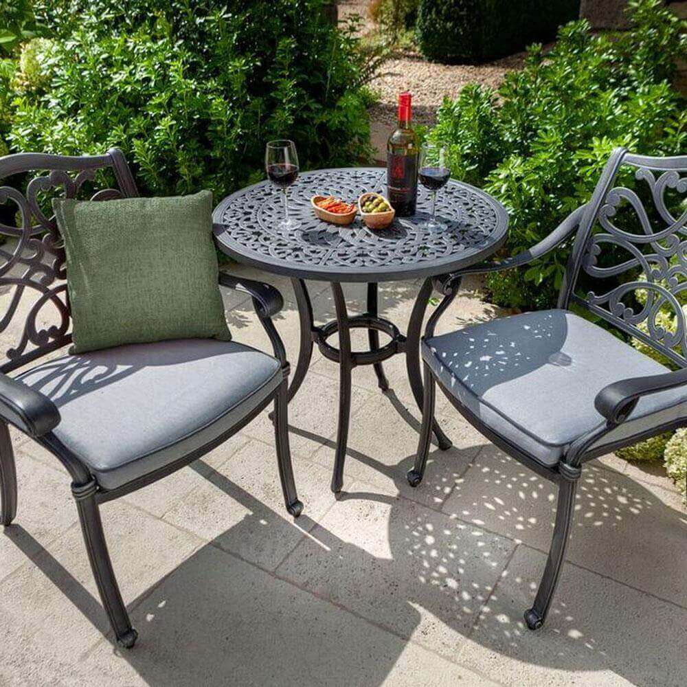 2021 Hartman Capri Garden Bistro Set - Antique Grey/Platinum