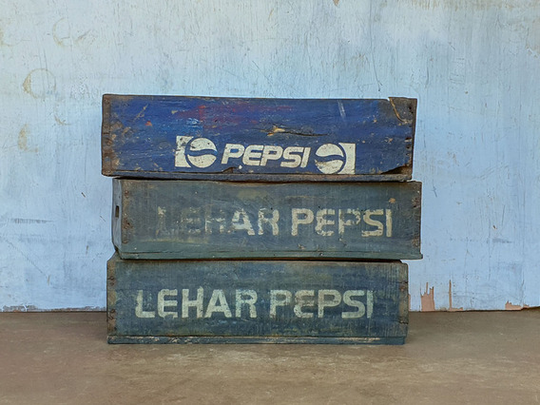 Vintage Pepsi Bottle Crate Multi