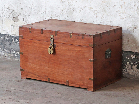 Old Wooden Trunk Brown