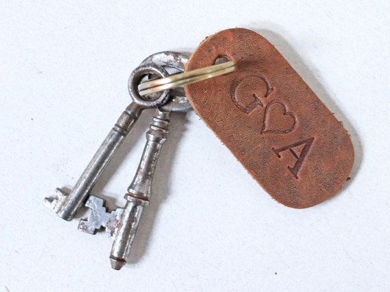 Small Leather Keyring
