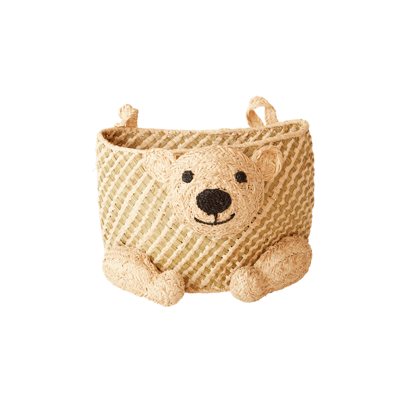 Rice - Hanging Seagrass Storage Basket - Bear Shape