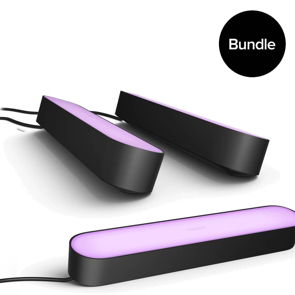 Philips Hue - Play Light Bar 2-Pack & Extension - Black - Bundle