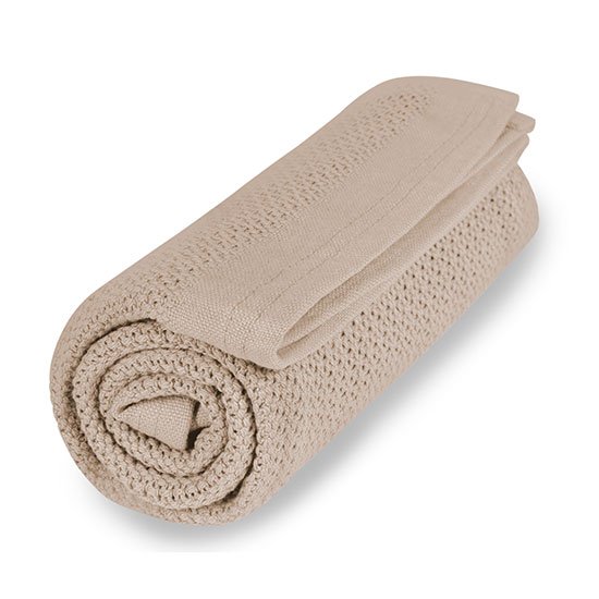 Vinter & Bloom - Filt Soft Grid Blanket ECO - Golden Sand