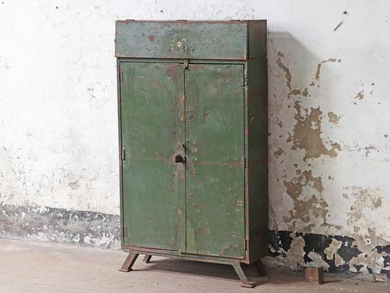 Vintage Metal Cabinet Green