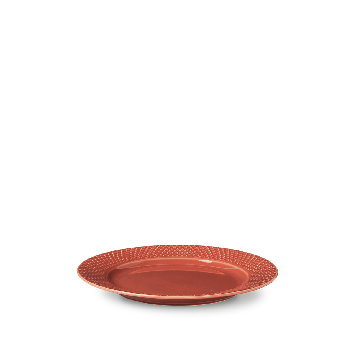 Lyngby Porcelæn - Rhombe Color Lunch Plate Dia. 23cm - Terracotta (201935)
