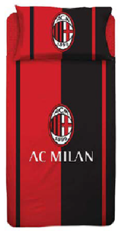 Bed Linen - Adult Size 140 x 200 cm - A.C Milan (1000221)