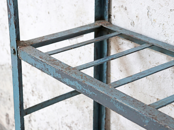 Rustic Blue Shelving Rack Large