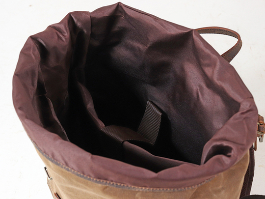 Leather and Canvas Backpack