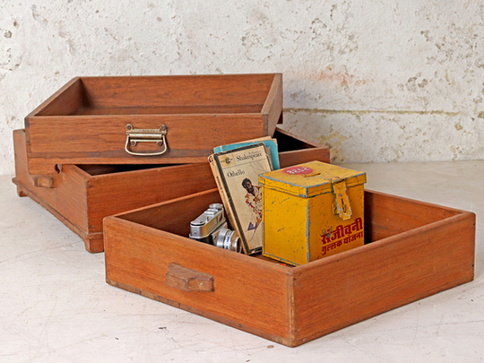Wooden Storage Tray – Large Brown