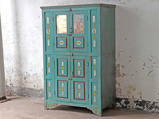 Extra Large Vintage Wardrobe Green