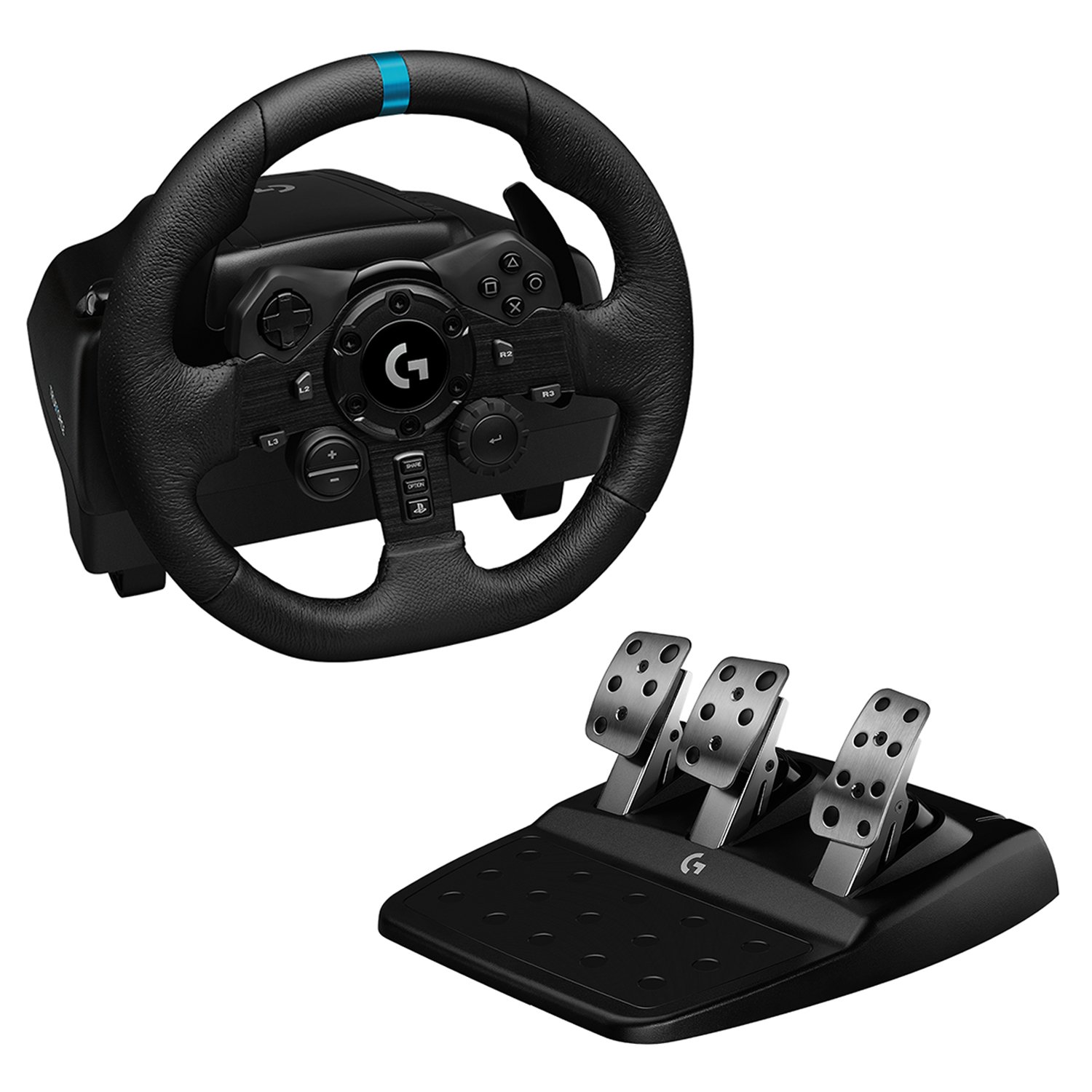 Logitech - G923 Racing Wheel and Pedals for PS5, PS4 and PC - USB
