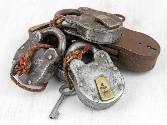 Medium Old Iron Padlock Medium